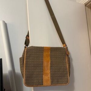 Coach Brown and Tan Laptop Bag